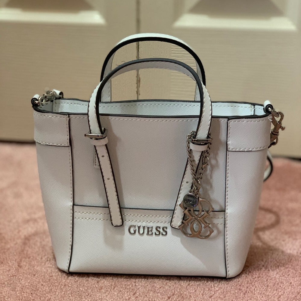Guess white mini crossbody bag